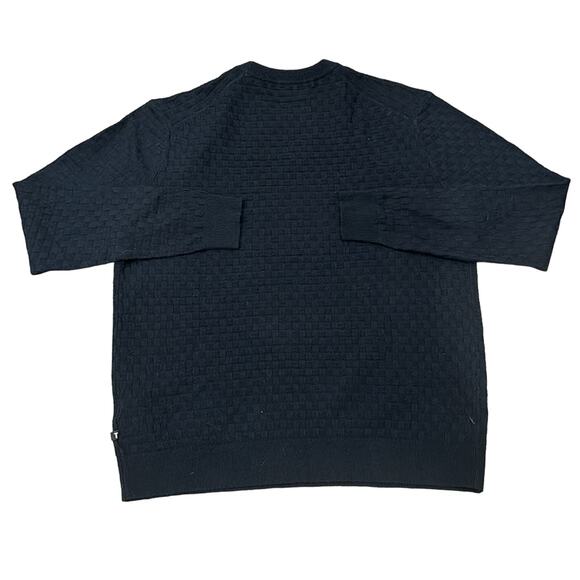 Ted Baker Men's Lentic Long Sleeve Textured Crew Neck Navy Size L - Picture 3 of 11